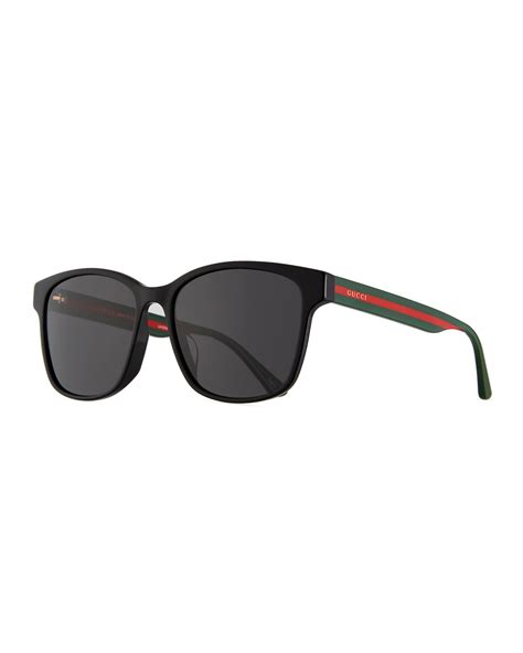 gucci square frame acetate sunglasses mens|Gucci large square frame sunglasses.